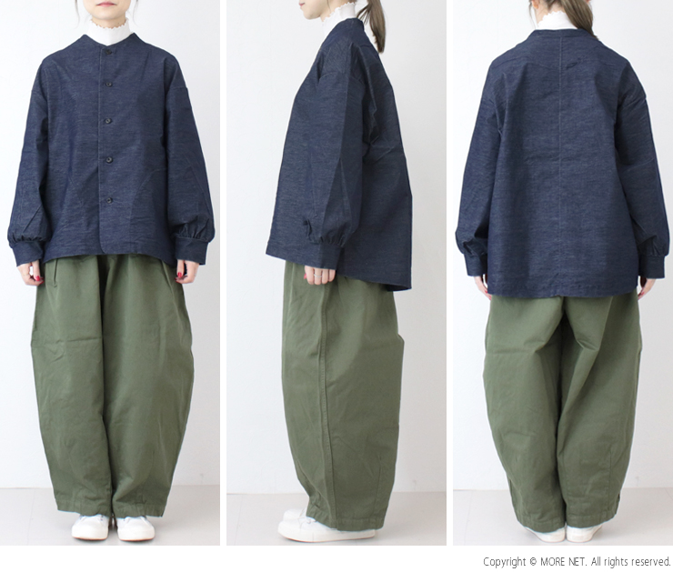 prit（プリット） ストレッチ別珍ノーカラージャケット P80640 日本製