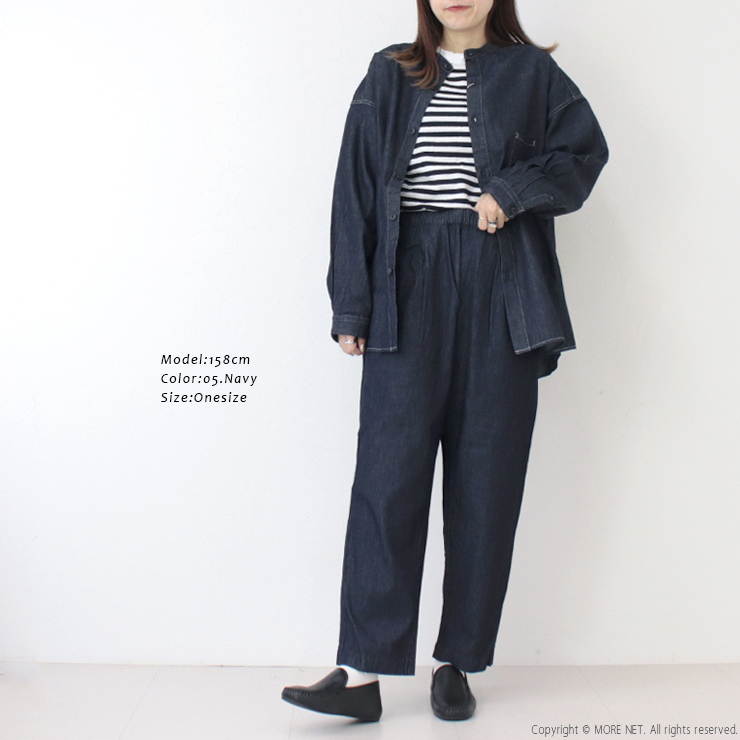 prit（プリット） prit 6ozデニムスタンドカラーシャツ P80645 日本製