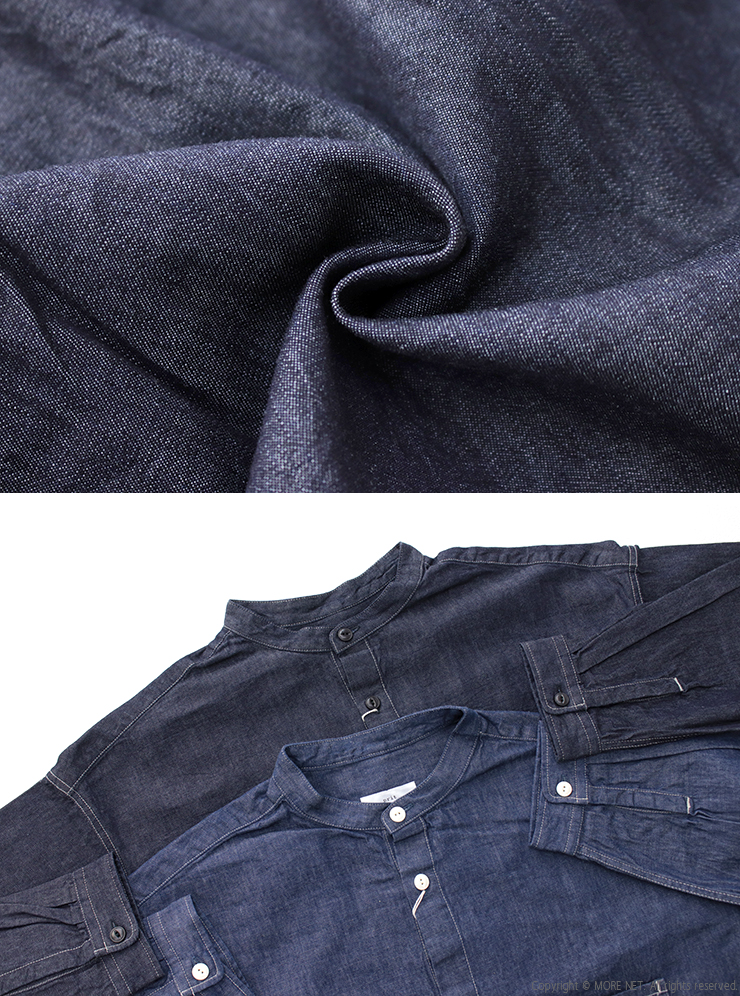 prit（プリット） prit 6ozデニムスタンドカラーシャツ P80645 日本製