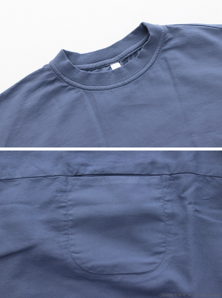 prit（プリット） タオルデニムクルーネックスラッシュポケットワイド