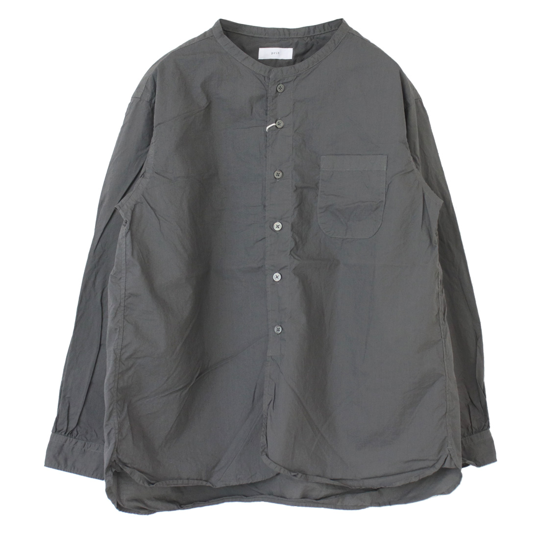 prit（プリット） prit 80/1タイプライターバンドカラーシャツ P80654