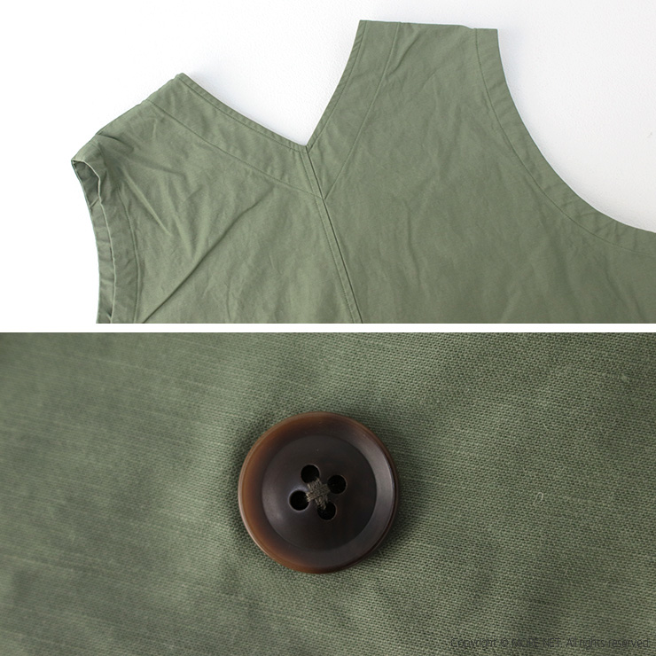 prit（プリット） コットンリネンライトバックサテン2WAYロングジレ