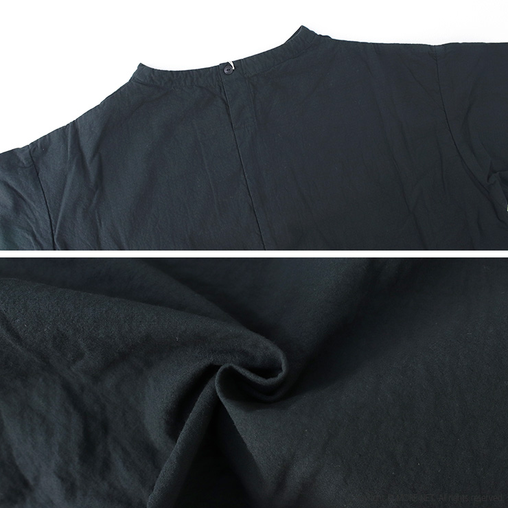 prit（プリット） 二重織ダブルワッシャー7分袖ボトルネックワンピース