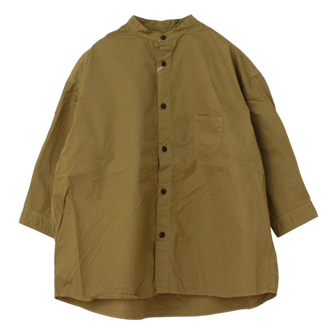 □プリット prit 40/1綾ダンプ7分袖スタンドカラーシャツ P81531 トップス 無地 日本製 レディース 2025春夏 | prit | 02