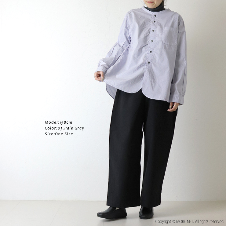 prit（プリット） prit 80/1タイプライターバンドカラーシャツ P81638 
