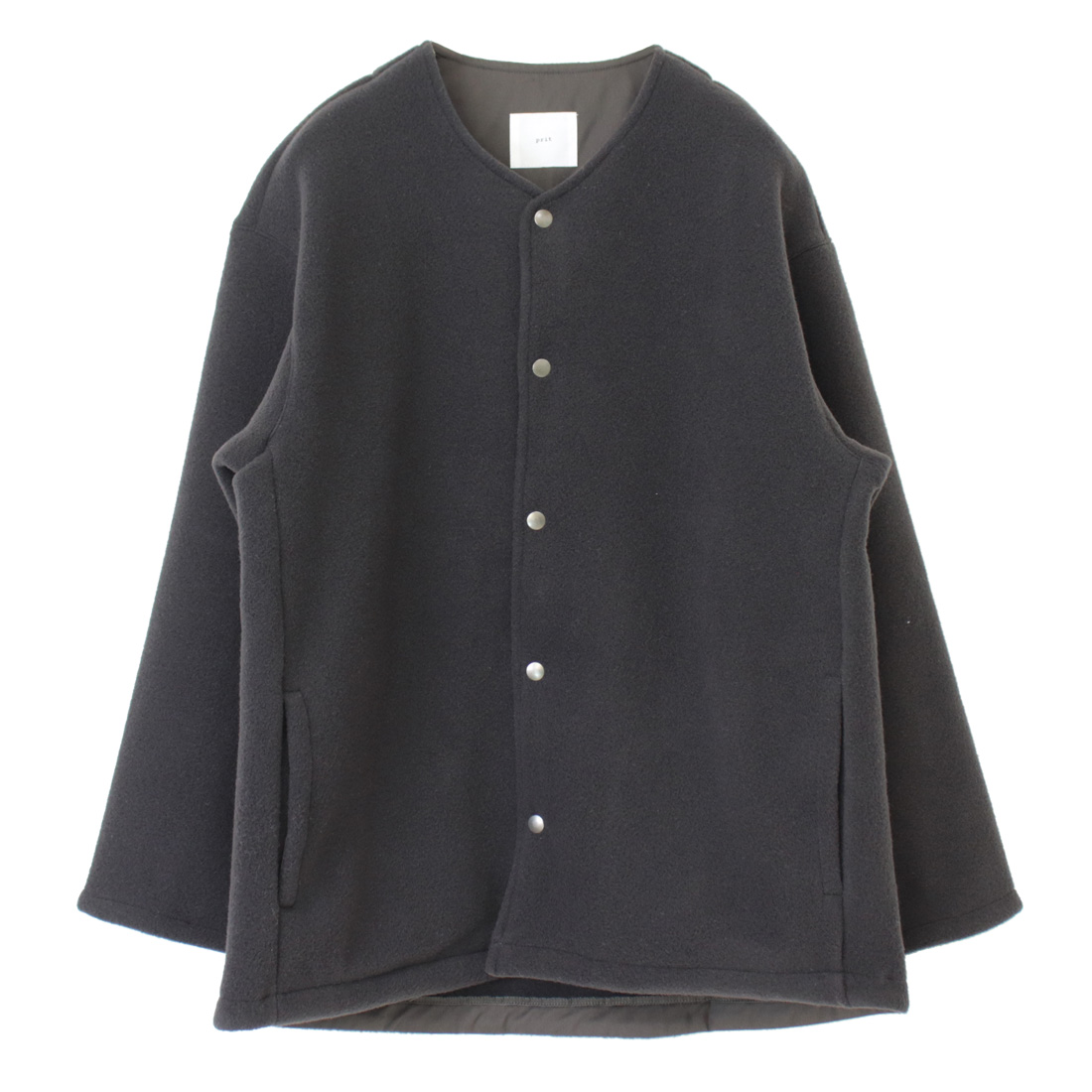 prit（プリット） ウール混ノーカラージャケット P90616 無地 アウター