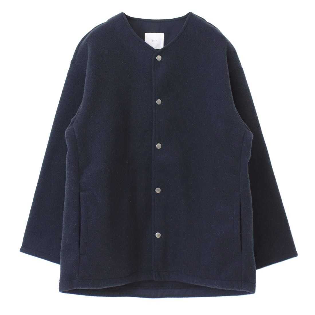 prit（プリット） ウール混ノーカラージャケット P90616 無地 アウター