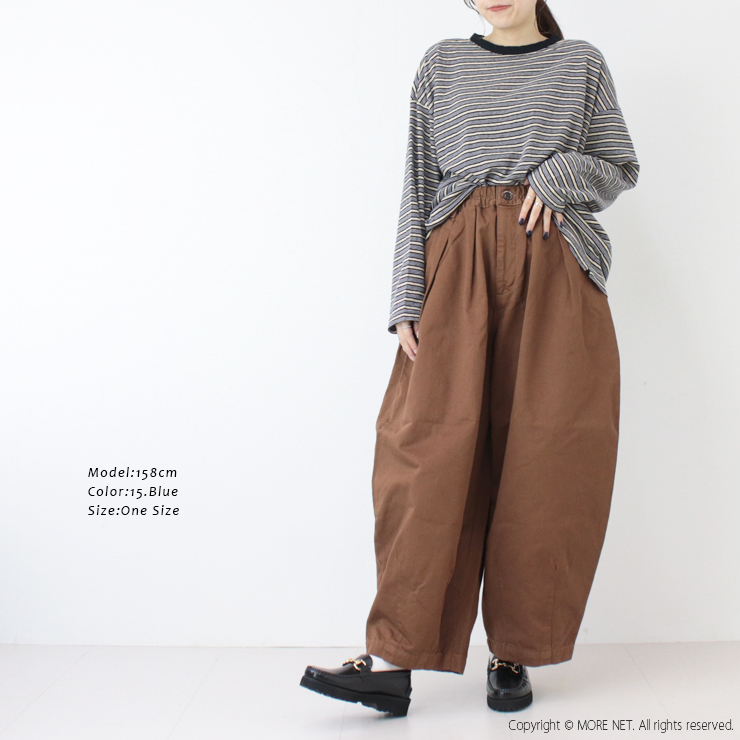 prit（プリット） リサイクルムラ糸マルチボーダー クルーネックビッグ