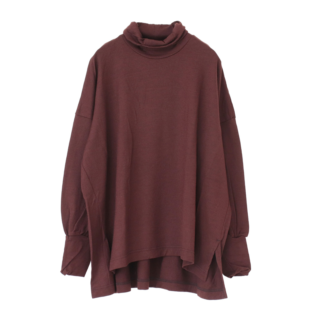 プリット prit ミルドウォッシャブル天竺 タートルネックビッグプルオーバー P90639 長袖 日本製 レディース prit（プリット） ミルドウォッシャブル天竺 タートルネックビッグプル