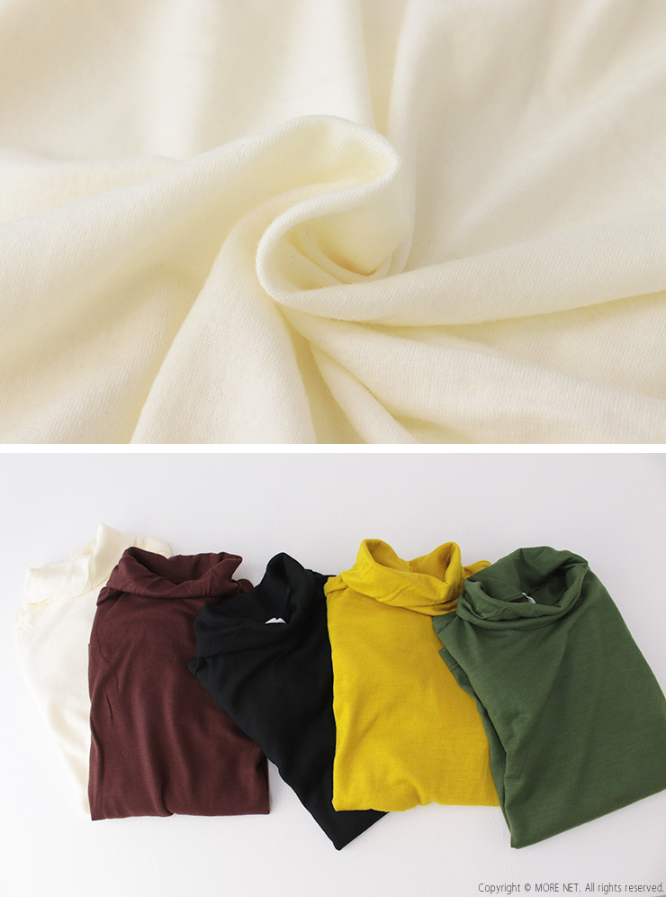 prit（プリット） ミルドウォッシャブル天竺 タートルネックビッグプル