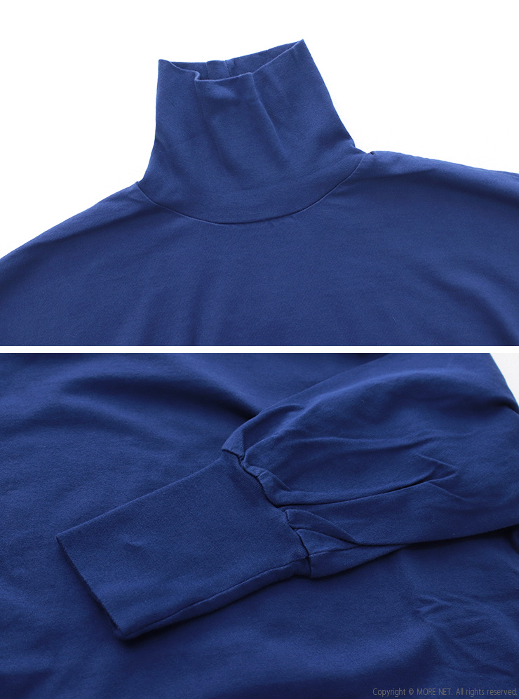 prit（プリット） prit 40/2天竺タートルネックビッグプルオーバー