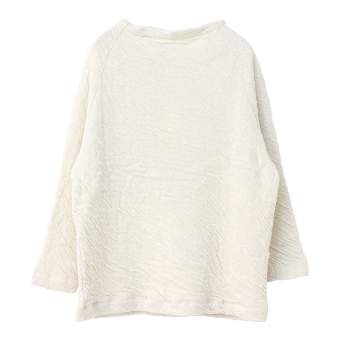 prit（プリット） ウール綿接結ラグランスリーブボトルネックプル