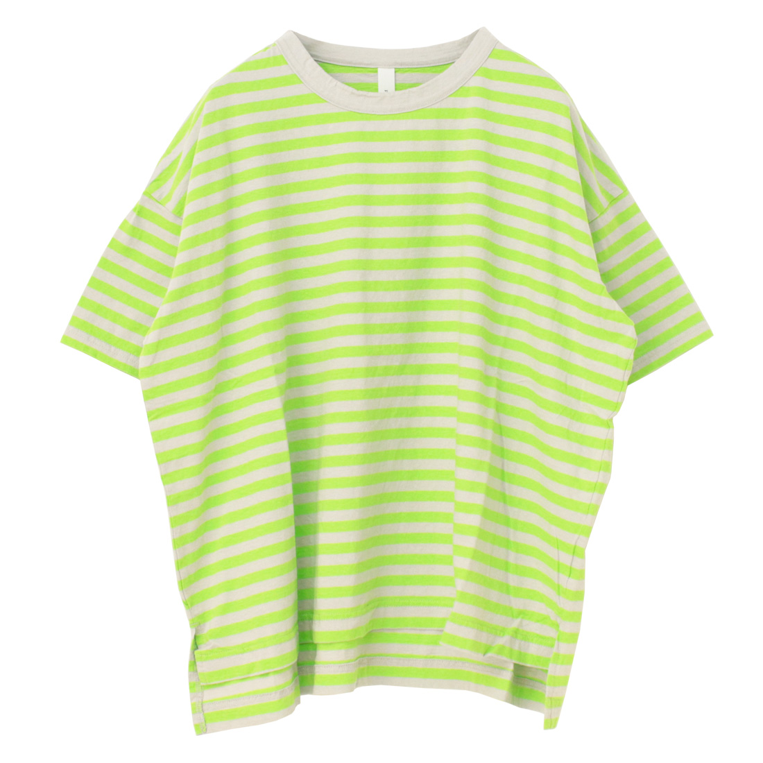 プリット prit リサイクル天竺カラーボーダー5分袖ワイドTシャツ P91530 トップス プルオーバー 半袖 日本製 レディース 2025春夏 | prit | 02