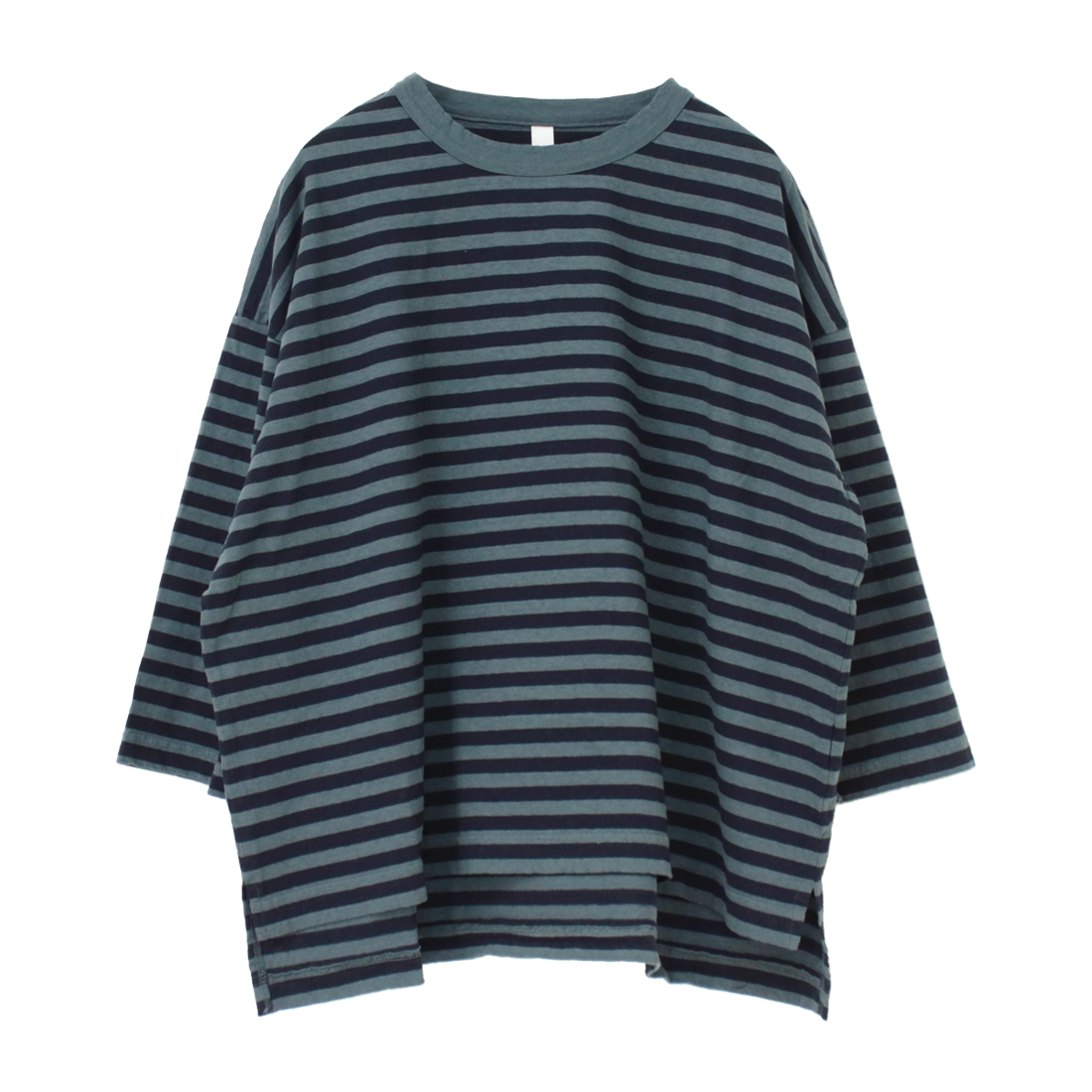 プリット prit 30/1リサイクルムラ糸天竺ボーダー7分袖ワイドTシャツ P91573 日本製 トップス カットソー レディース 2025春夏 | prit | 04