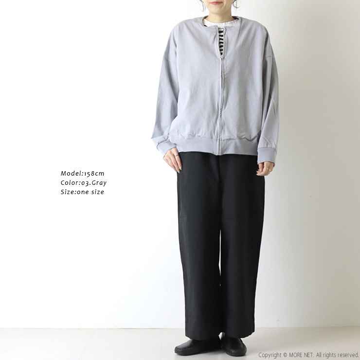 prit（プリット） prit 40/1DEPENDランダムミニ裏毛ZIPブルゾン P91600