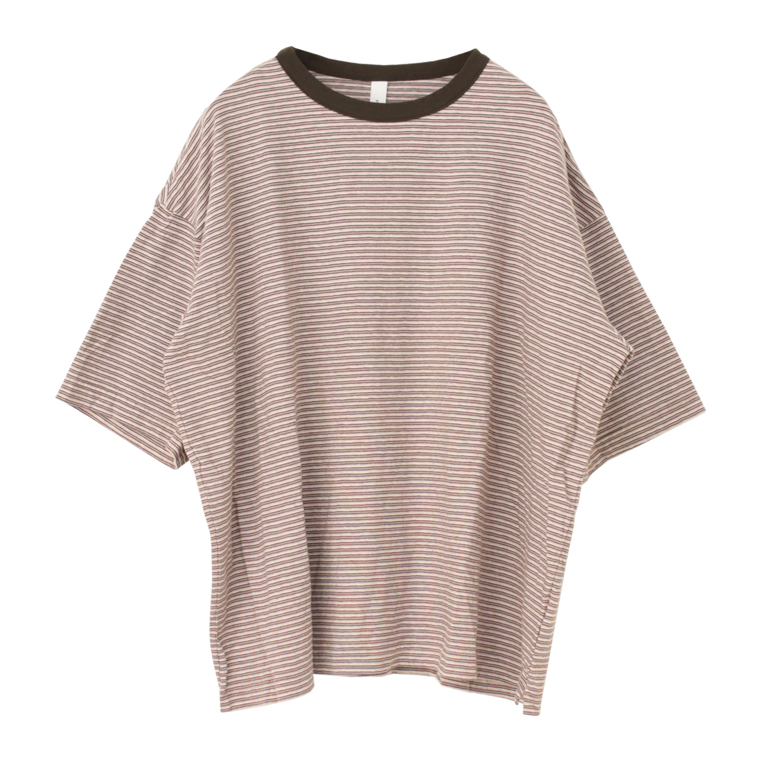 プリット prit 24/1マルチボーダー5分袖クルーネックワイドTシャツ P92540 日本製 半袖 カットソー トップス レディース 2025春夏 | prit | 02
