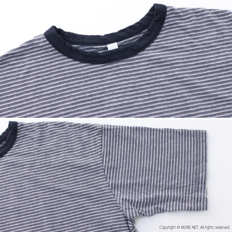 プリット prit 24/1マルチボーダー5分袖クルーネックワイドTシャツ P92540 日本製 半袖 カットソー トップス レディース 2025春夏 | prit | 09