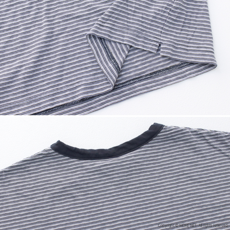 プリット prit 24/1マルチボーダー5分袖クルーネックワイドTシャツ P92540 日本製 半袖 カットソー トップス レディース 2025春夏 | prit | 10