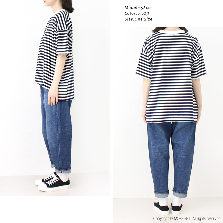 プリット prit リサイクルムラ糸天竺ボーダー5分袖ワイドTシャツ P92558 トップス カットソー 日本製 レディース 2025春夏 楽天市場】[SALE セール] プリット prit リサイクルムラ糸天竺
