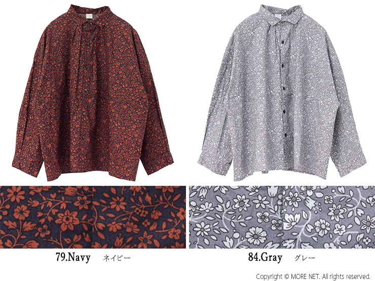 ヌーヴェル ドゥ パラディ Nouvelles du paradis フラワーローンブラウス PB24407 トップス 花柄 長袖 ワイド 日本製 レディース /返品・交換不可/SALE セール | Nouvelles du paradis | 03