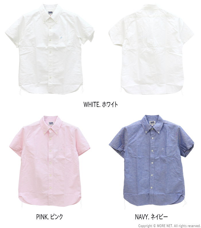 フェローズ PHERROW'S コットンリネン ボタンダウンシャツ PBDS1 メンズ 日本製 半袖 綿麻｜more-net2｜05