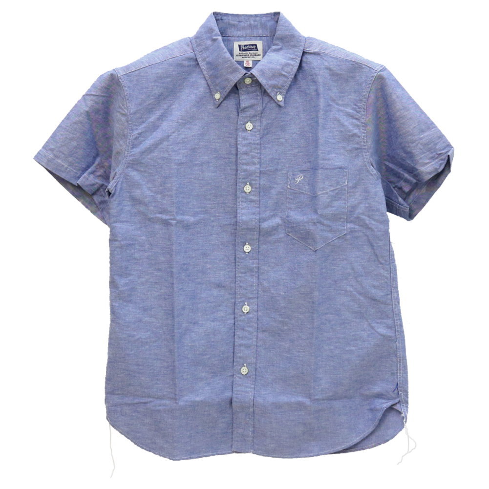 フェローズ PHERROW'S コットンリネン ボタンダウンシャツ PBDS1 メンズ 日本製 半袖 綿麻｜more-net2｜04