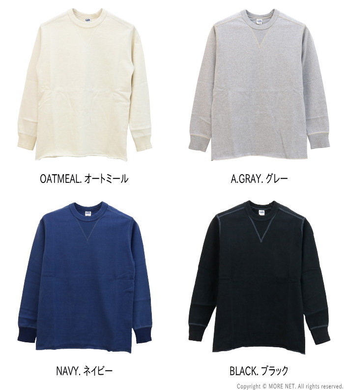 フェローズ PHERROW'S Vガゼット長袖Tシャツ PCT1 メンズ 日本製 クルーネック 無地 | Pherrow's | 05