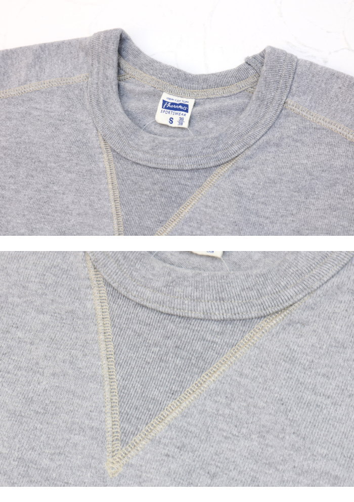 フェローズ PHERROW'S Vガゼット長袖Tシャツ PCT1 メンズ 日本製 クルーネック 無地 | Pherrow's | 07