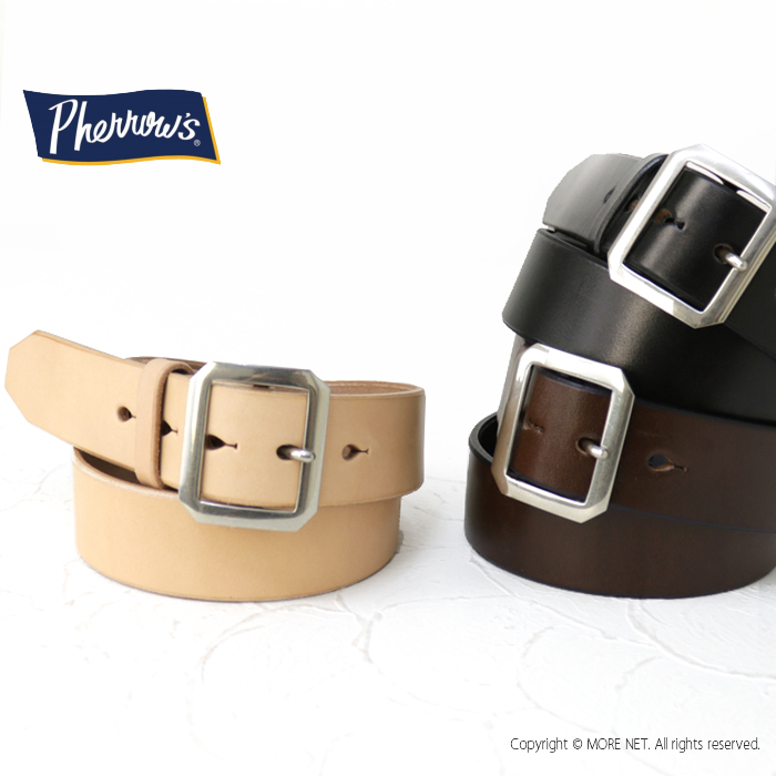 フェローズ PHERROW'S ベンズレザーベルト 40mm巾 PLB1 メンズ 日本製 ギャリソン 革 2025秋冬 | Pherrow's