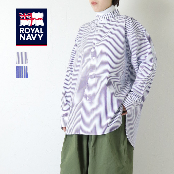 ROYAL NAVY（ロイヤルネイビー） コットンストライプバンドカラー