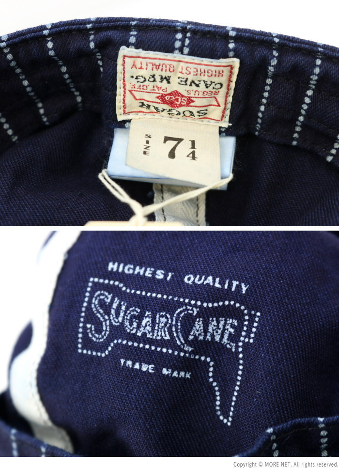 シュガーケーン SUGAR CANE ウォバッシュストライプ アップルジャックキャップ SC02070 メンズ レディース 日本製 帽子 | SUGAR CANE | 07