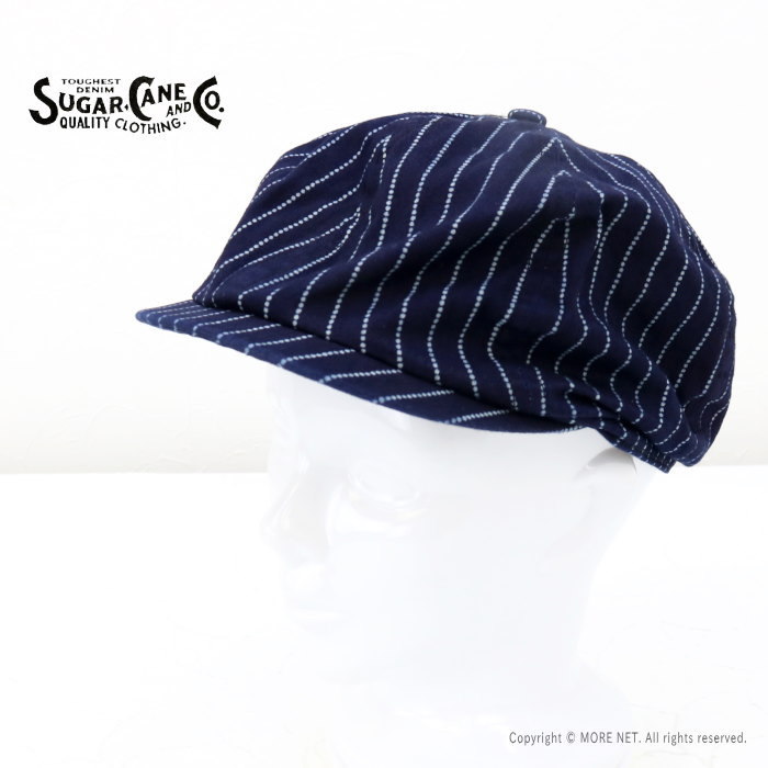 シュガーケーン SUGAR CANE ウォバッシュストライプ アップルジャックキャップ SC02070 メンズ レディース 日本製 帽子 | SUGAR CANE | 03