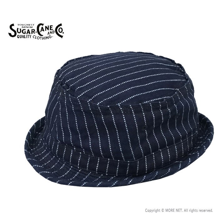 シュガーケーン SUGAR CANE ウォバッシュストライプ ポークパイハット SC02467 メンズ レディース 日本製 帽子 | SUGAR CANE