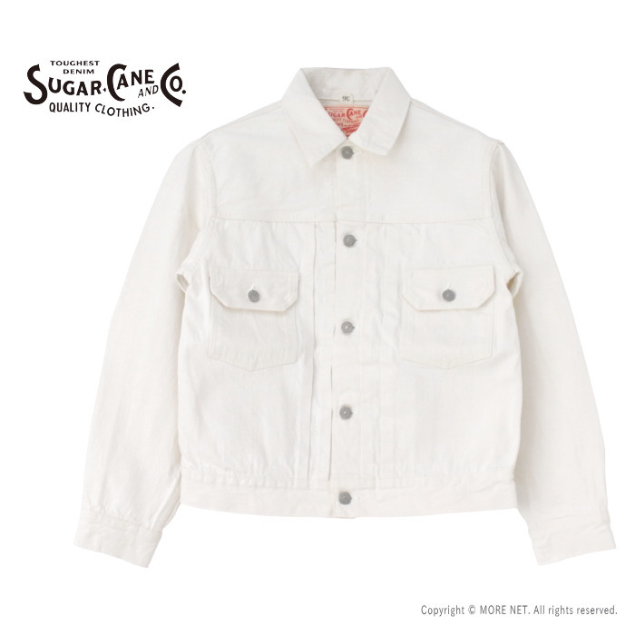シュガーケーン SUGAR CANE 13ozホワイトデニムジャケット 1953年モデル SC15720 メンズ 日本製 Gジャン 2ndタイプ 2025春夏 | SUGAR CANE