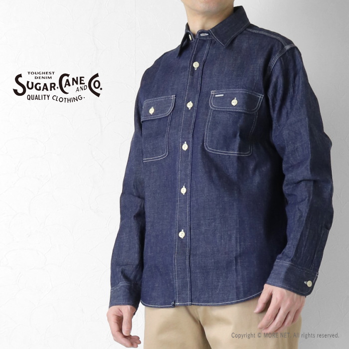 SUGAR CANE シュガーケーン ブルーデニムワークシャツ SC27852 メンズ