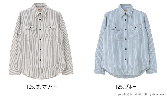 シュガーケーン SUGAR CANE ドビーストライプワークシャツ SC29146 メンズ 日本製 長袖 2025春夏 | SUGAR CANE | 03
