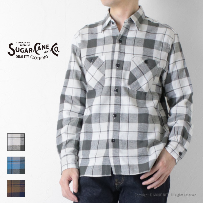 SUGAR CANE シュガーケーン ツイルチェックワークシャツ SC29558