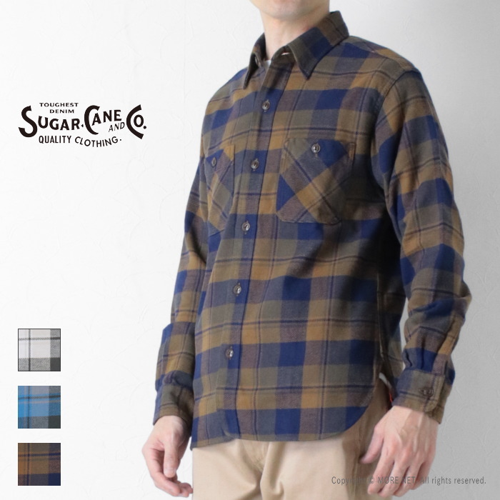 SUGAR CANE シュガーケーン ツイルチェックワークシャツ SC29558