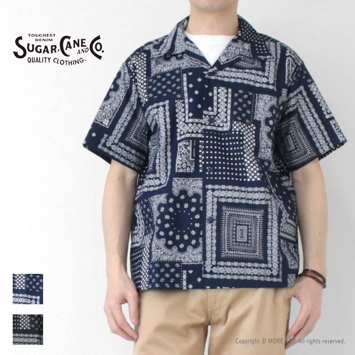 シュガーケーン SUGAR CANE ネイティブアメリカンバンダナ パッチワークプリント オープンシャツ SC39465 メンズ 日本製 半袖 開襟 | STUDIO D'ARTISAN | 02