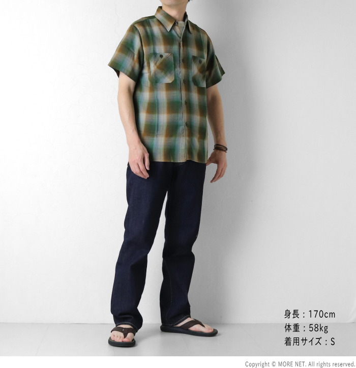 SUGAR CANE シュガーケーン レーヨンツイルチェックワークシャツ