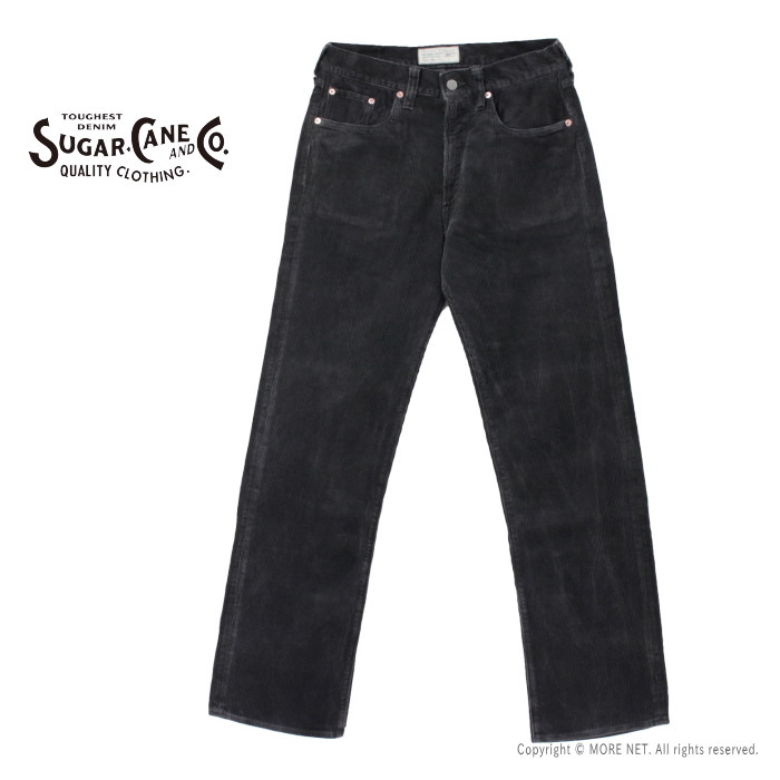 シュガーケーン SUGAR CANE ピグメントダイ コーデュロイ5Pパンツ SC42483 メンズ 日本製 ブラック | SUGAR CANE