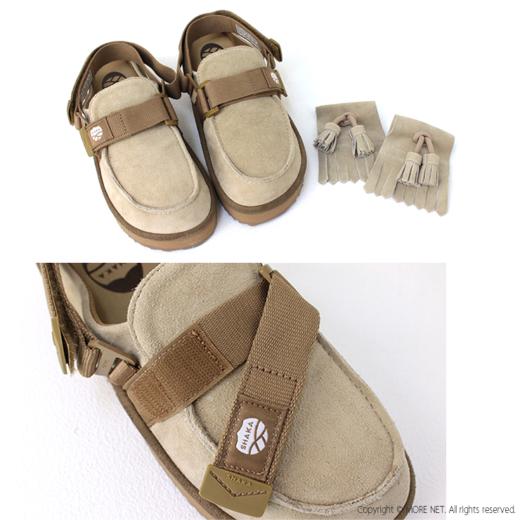 SHAKAキルトタッセル付きミュールサンダルSK-296 SHAKA（シャカ） キルトタッセルミュールサンダル MOC MULE TASSEL