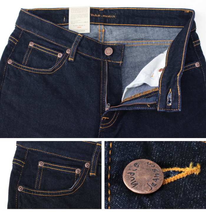 ヌーディージーンズ NUDIE JEANS タイトストレッチジーンズ Skinny Lin スキニーリン Dry Deep Orange メンズ | Nudie Jeans | 03