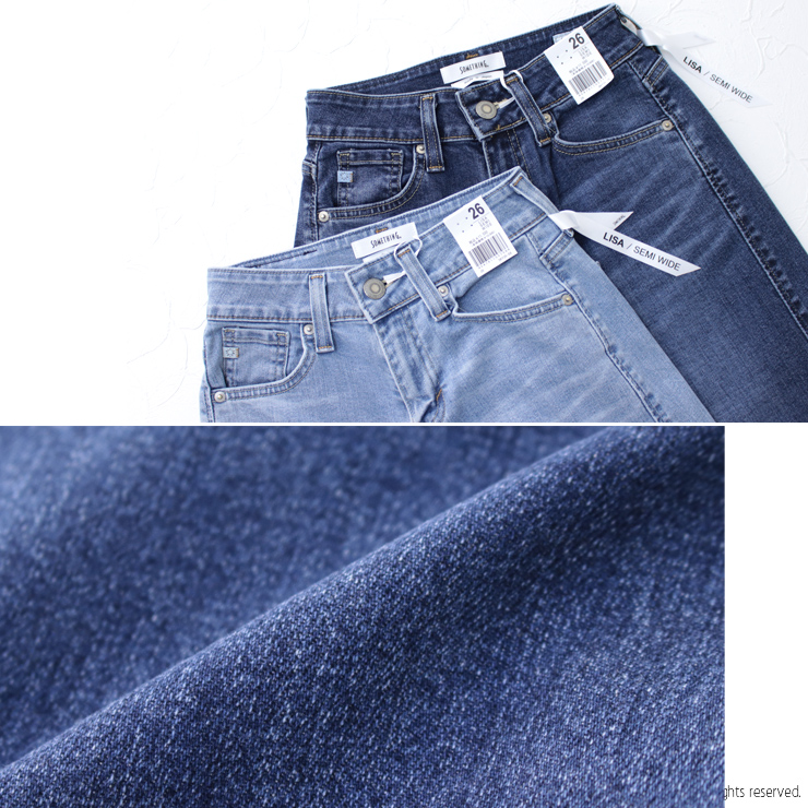 サムシング SOMETHING セミワイドデニムパンツ LISA SEMI WIDE SKY35 レディース 日本製 リサ ジーンズ /返品・交換不可/SALE セール | SOMETHING | 13