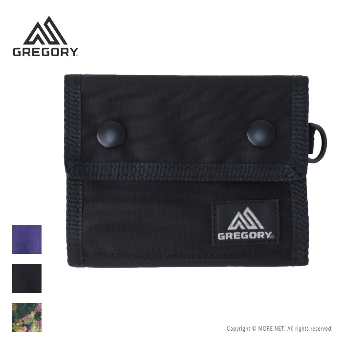 ★新品 GREGORY SNAP WALLET グレゴリー スナップワレット ブラック H11.5×W13.5×D2cm 三つ折り財布 背面にジッパー付きコインポケット★ GREGORY SNAP WALLET グレゴリー スナップワレット ブラックバリ