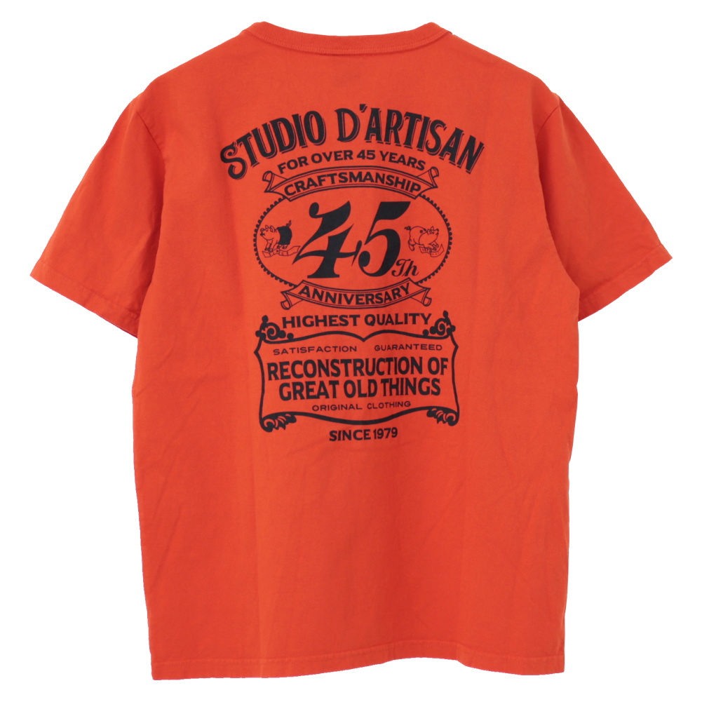 ステュディオ・ダルチザン STUDIO D&apos;ARTISAN 45th USAコットンプリントTシャツ...