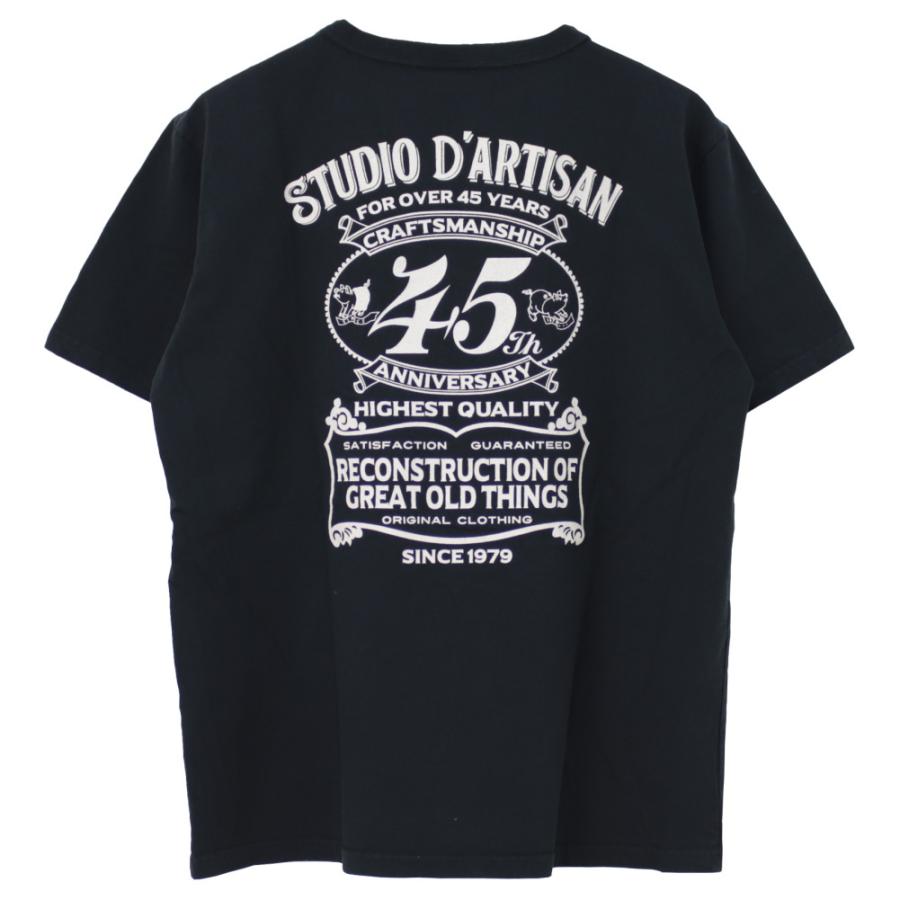 ステュディオ・ダルチザン STUDIO D'ARTISAN 45th USAコットンプリントTシャツ SP-095 メンズ 日本製 半袖 2024春夏｜more-net2｜05