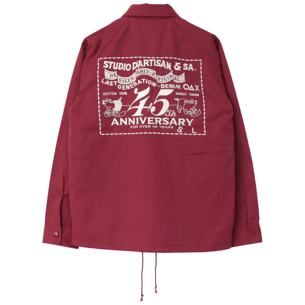 ステュディオ・ダルチザン STUDIO D'ARTISAN 45th コーチジャケット SP-126 メンズ 周年記念 刺繍 | STUDIO D'ARTISAN | 02