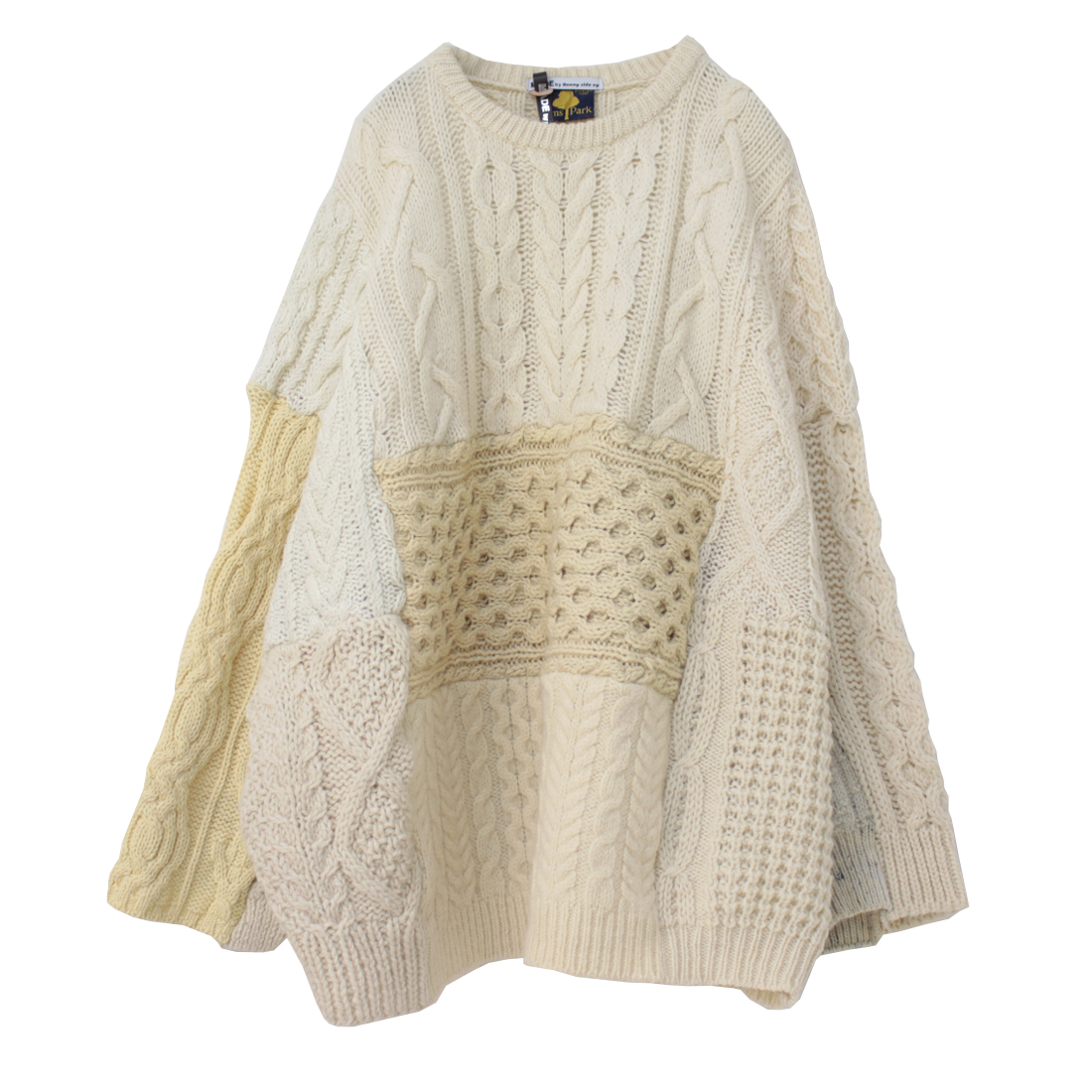 サニーサイドアップ SUNNY SIDE UP パッチワークワイドニット 15KNIT SR-213...