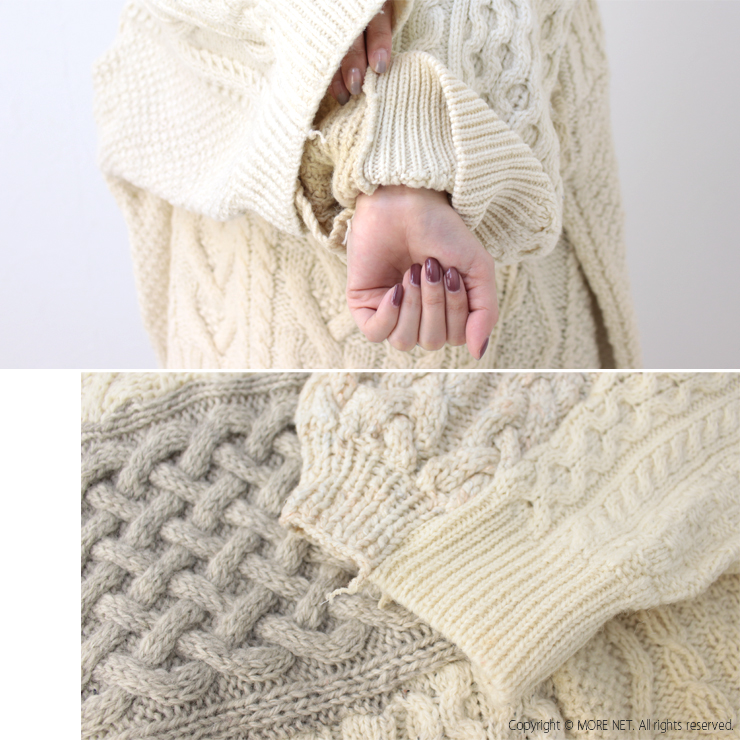 サニーサイドアップ SUNNY SIDE UP パッチワークワイドニット 15KNIT SR-213-003 日本製 リメイク セーター レディース  メンズ トップス